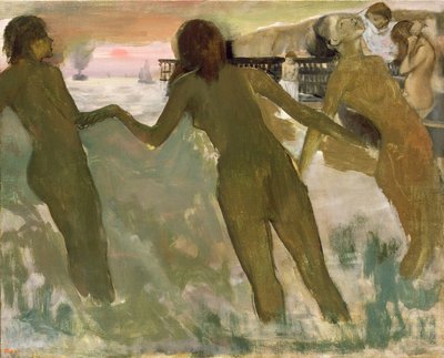 Tres chicas bañándose de Edgar Degas